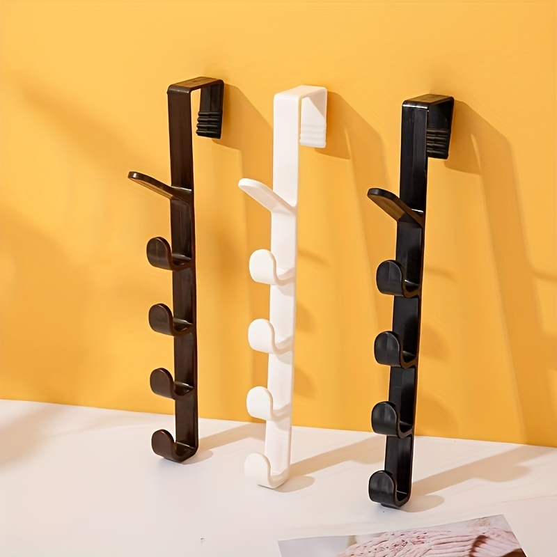 Door Hanger Punch Wall Hanger With 5 Hooks for Bag Cap Door Hooks
