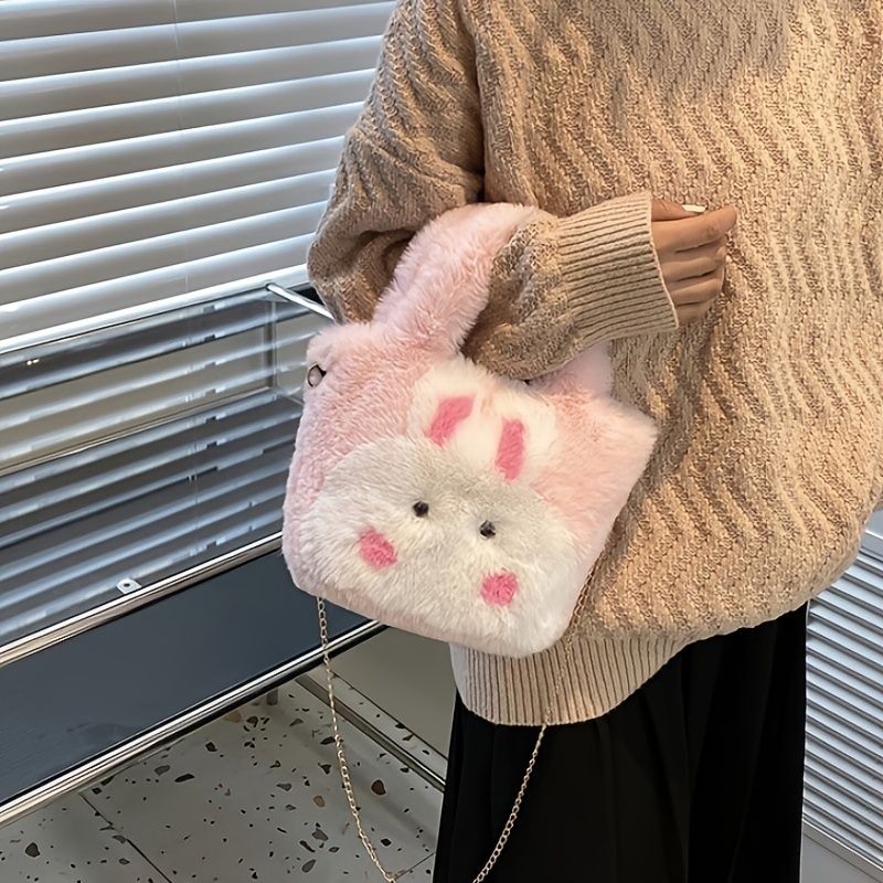 Bunny Pattern Plush Handbg Cute Cartoon Tote Bag Women's Chain Crossbody Bag - Clothing, Shoes & Jewelry - Temu Bunny Pattern Plush Handbg Cute Cartoon Tote Bag Women's Chain Crossbody Bag - Clothing, Shoes & Jewelry - Temu