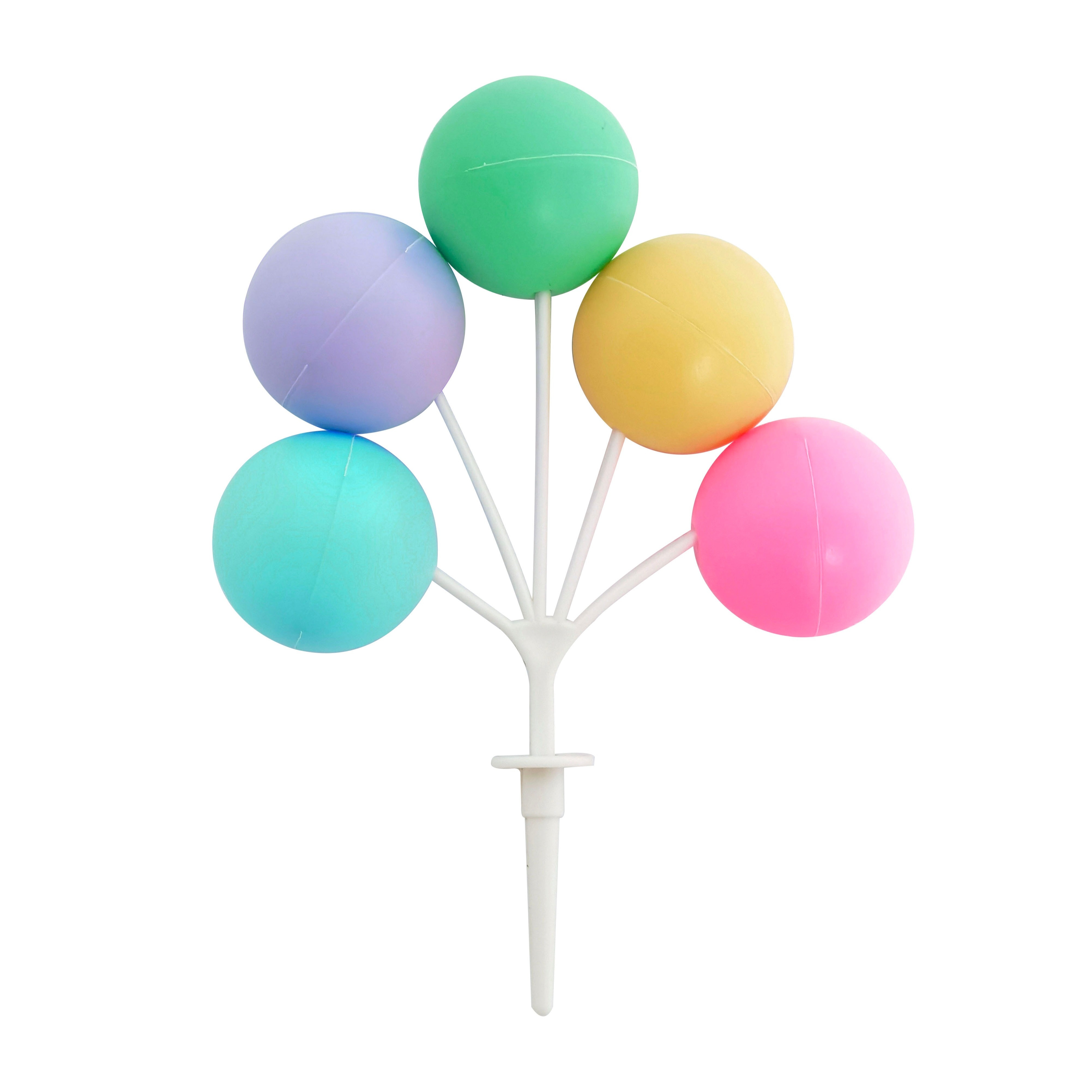 Macaron Colored Plastic Balloon String Plug-In Cake Decoration