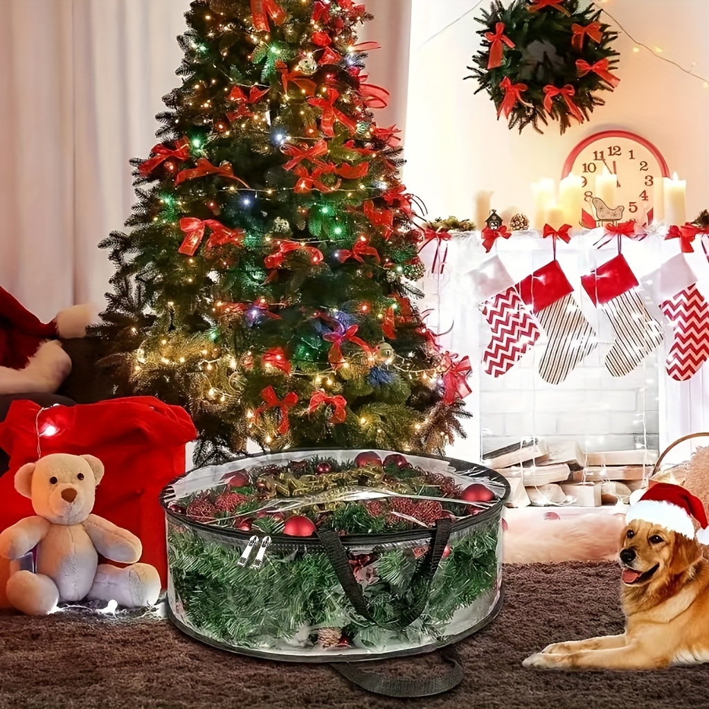 christmas wreath storage container plastic wreath storage Temu