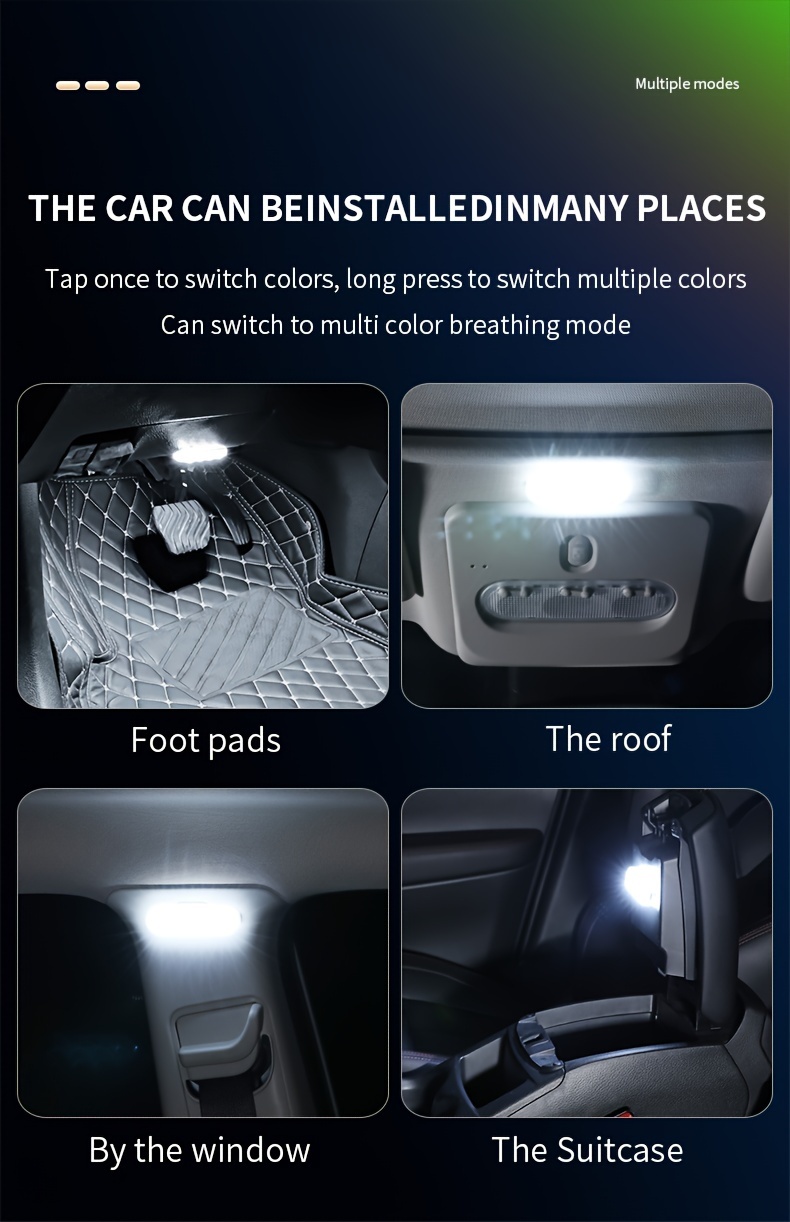 Luci Interne Auto A Led Wireless Luce Interna Auto - Temu Italy