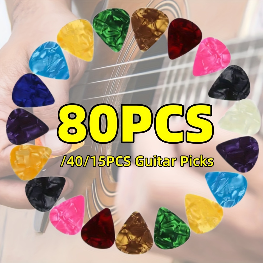 Tongina Unique Guitar Picks Medium Picks Plastic with LED Light,  White/Green/Purple Light Guitar Cool Picks for Bass Electric Guitar  Acoustic