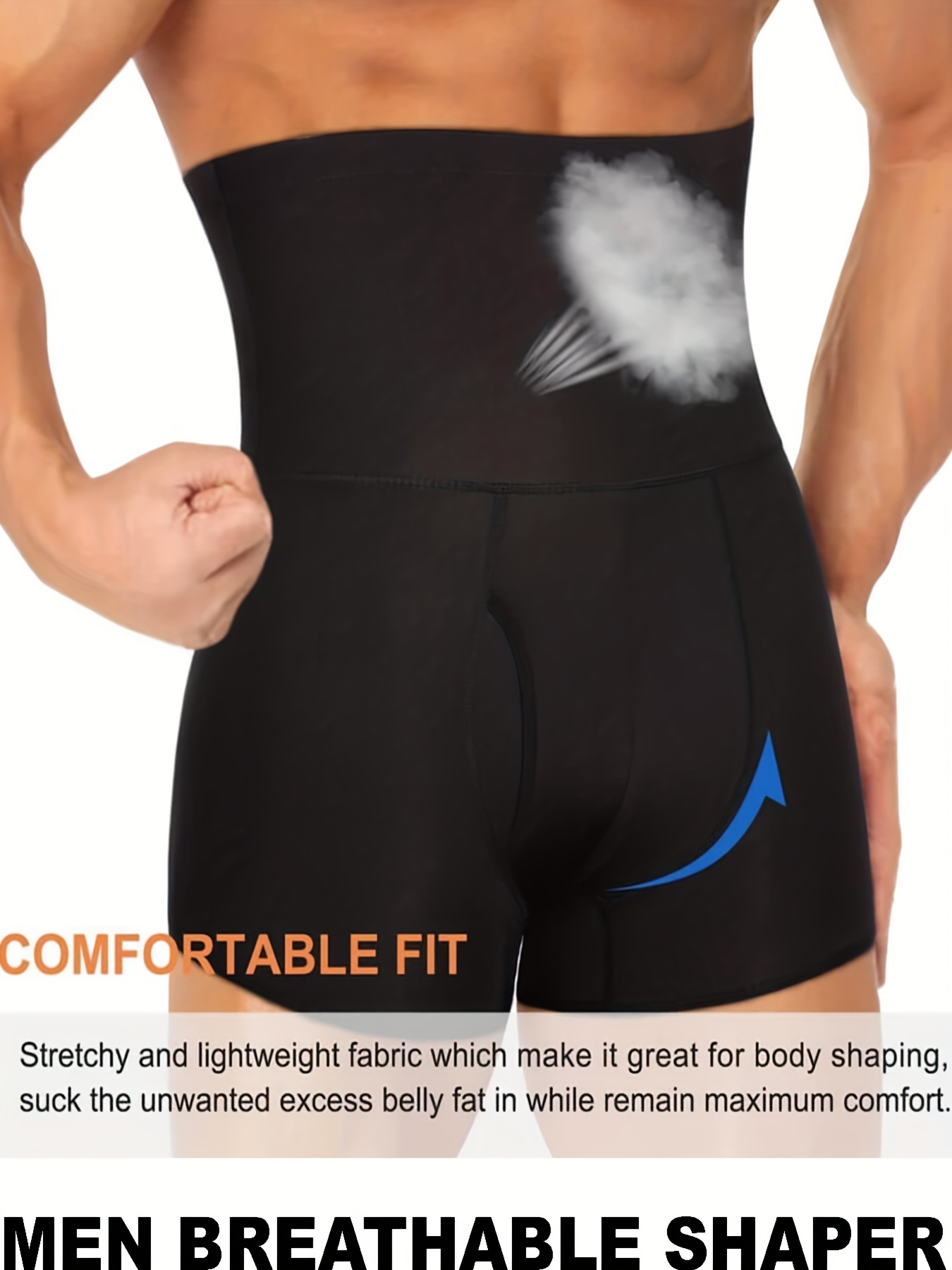 Numeo Men High Waist Slimming Shorts Brief Seamless Compression