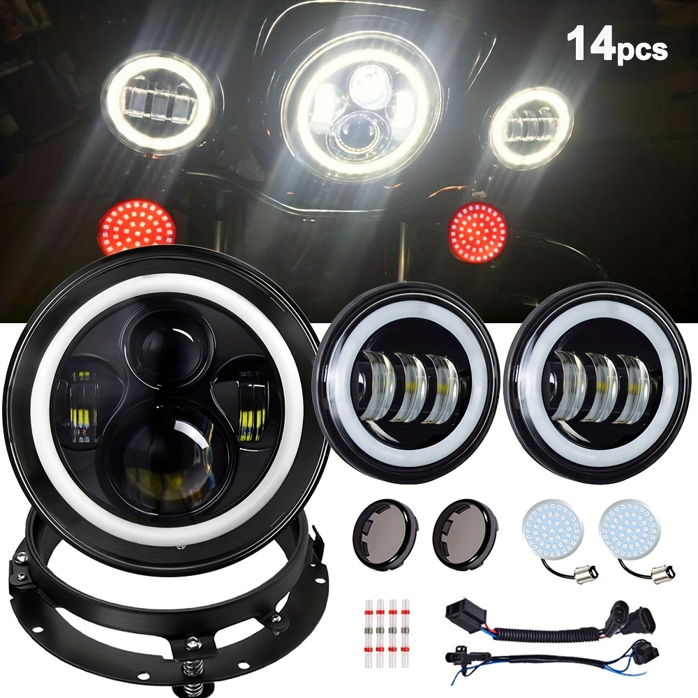 4-Zoll 12-48V Motorrad LED Spot Licht Runde Nebelscheinwerfer Scheinwerfer  Fahren Arbeitslicht für PKW LKW