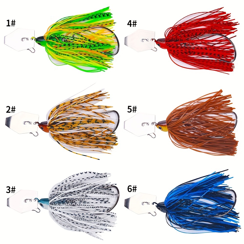 Chatterbait Blade Bait with Rubber Skirt Buzzbait Fishing Lures