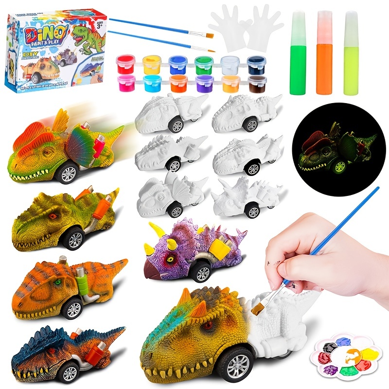 Kids Arts Crafts Set, Dinosaur Toy Painting Kit, Dinosaurs Toys