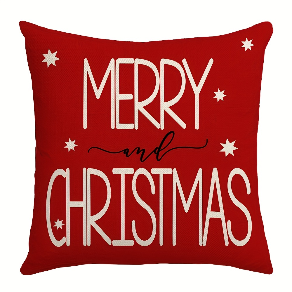 4pcs Fundas De Almohada Navideñas 18x18 Pulgadas, Árbol De Navidad Joy Snow  Merry Christmas Pillows Winter Holiday Throw Pillows Christmas Farmhouse  Decor Para Sofá, Sin Insertar Almohada - Temu