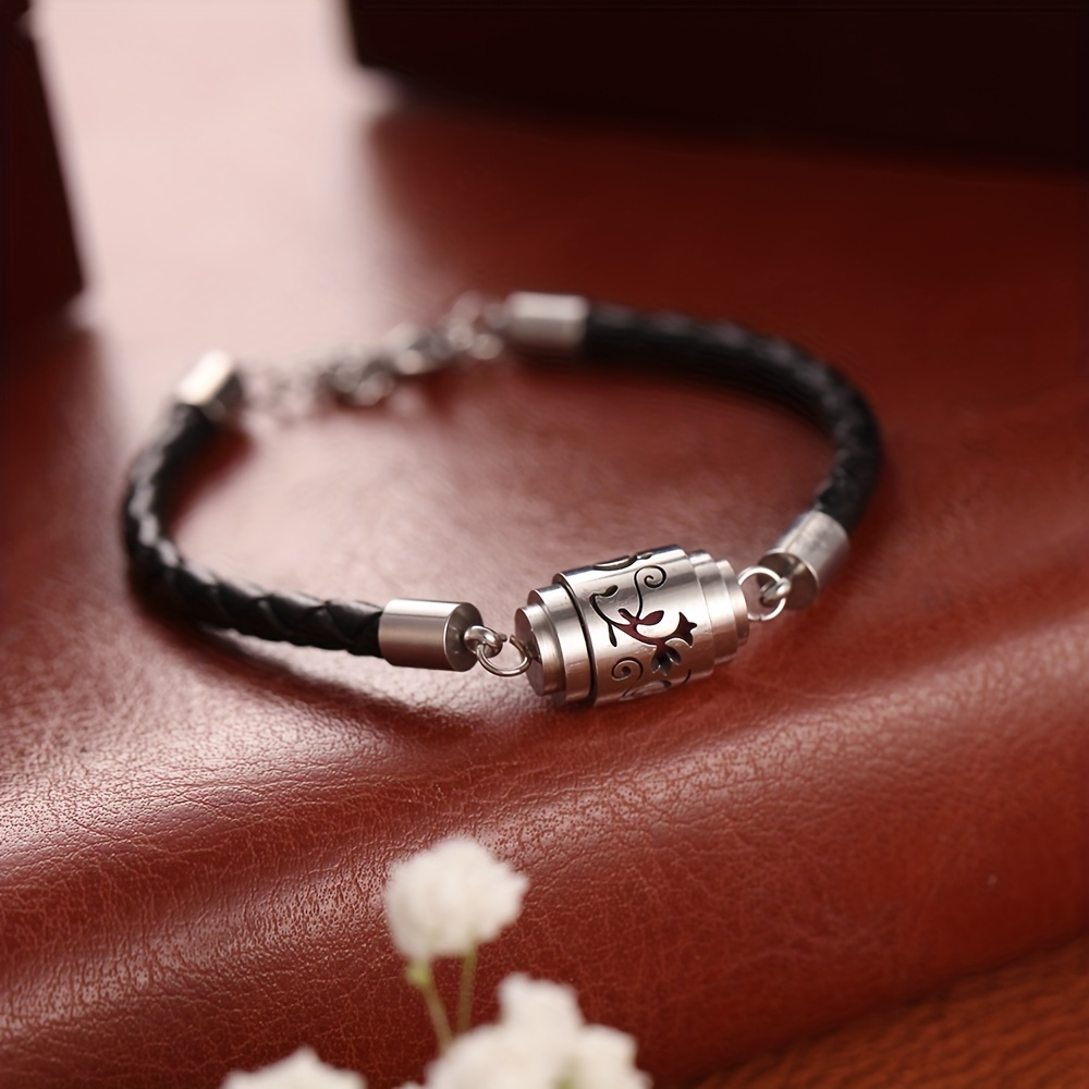 Men's Stainless Steel Aromatherapy Oil Bracelet