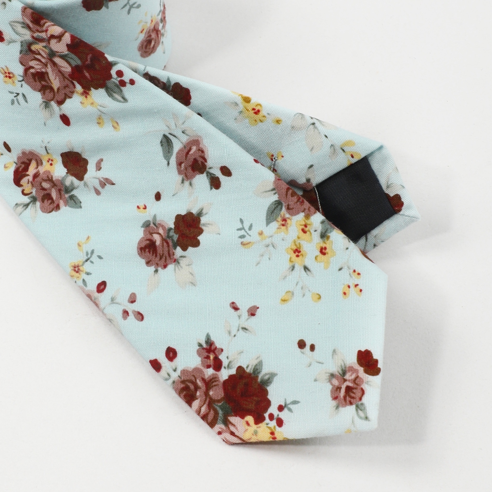 Men's Floral Print Tie Necktie for Wedding Groom Party