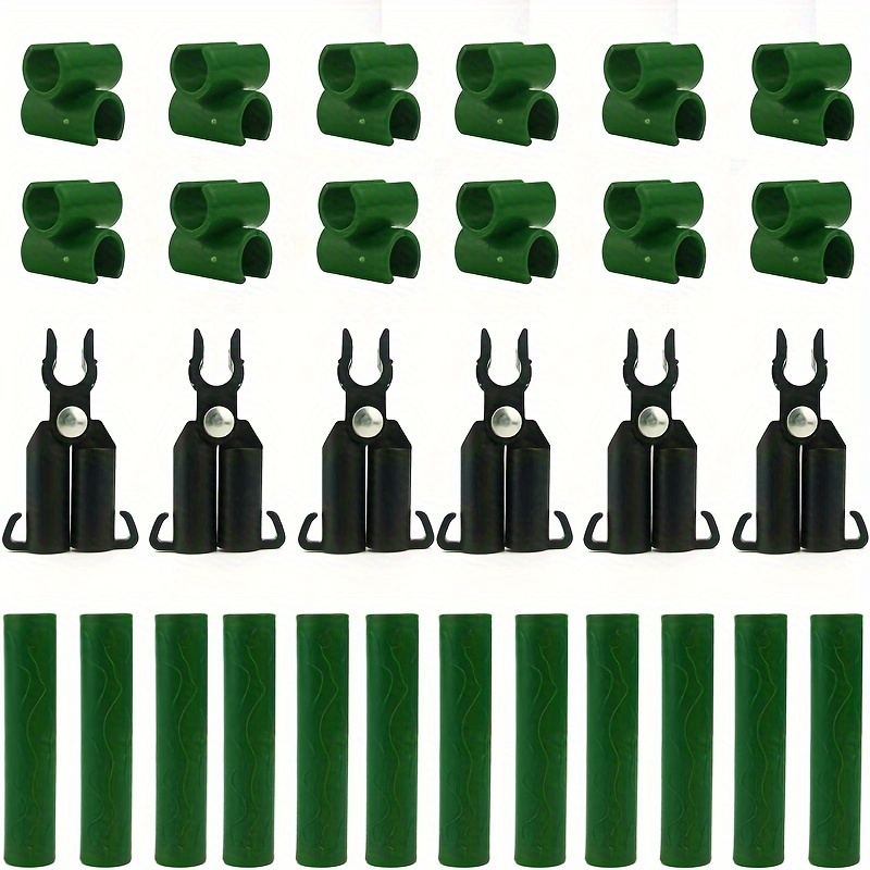 E-shop 30/50/70 Stück 11mm Verstellbare Pflanzen-Rankhilfe-Verbinderclips, 3 Arten Universelle Kunststoff-Pflanzenverbinder für Pflanzenstäbe
