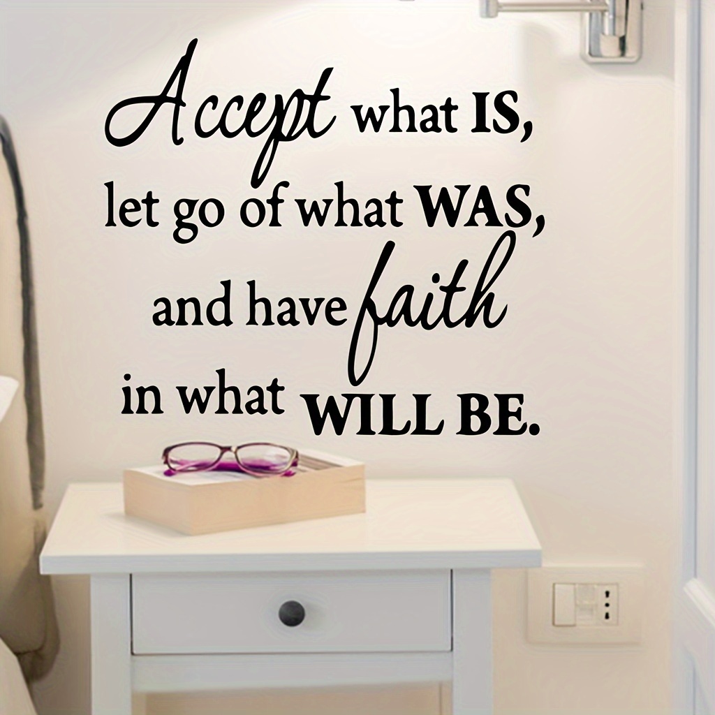 inspirational quotes vinyl wall decal accept what is   of the past and have faith   for bedroom living room inspirational quotes vinyl decal