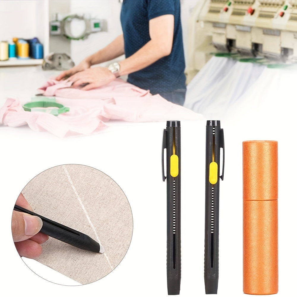 2Pcs Sewing Chalk And 20pcs Heat Erasable Refill, Sewing Chalk Pencils For  Fabric Marker, Sewing Tool