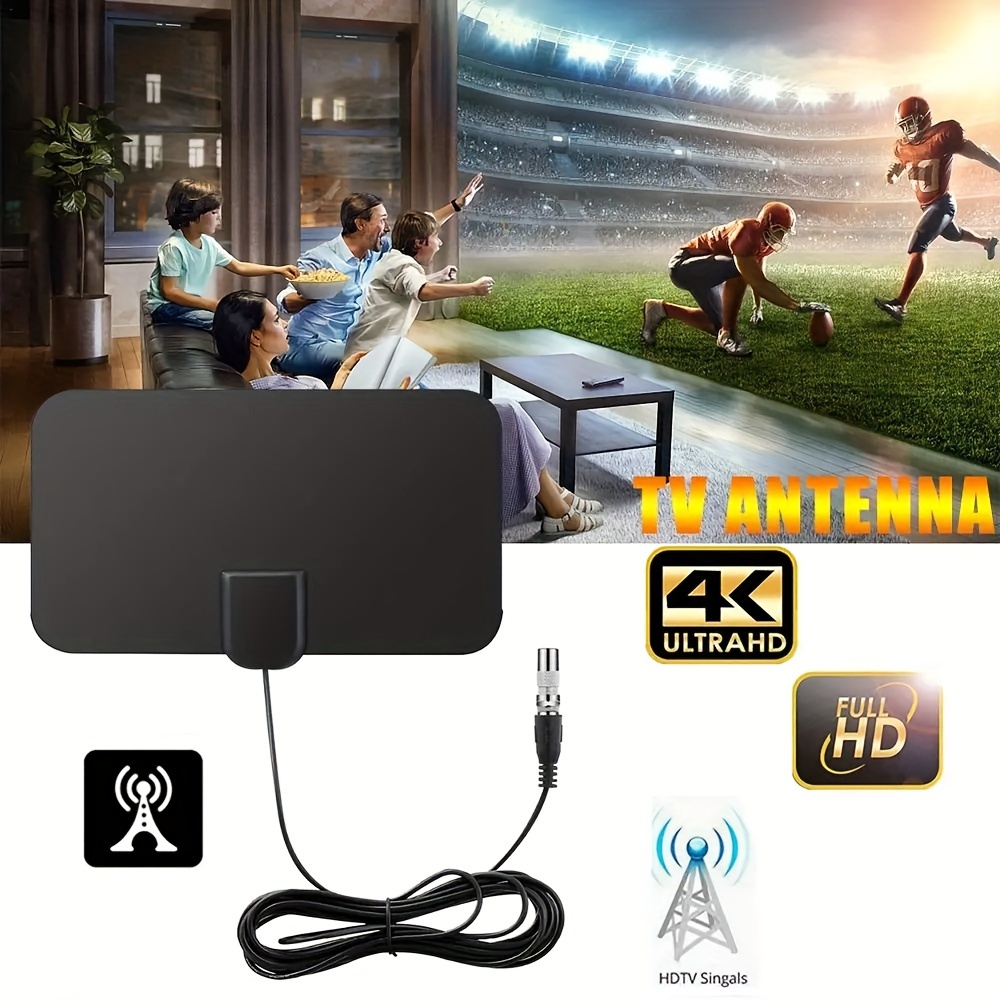 

Tv Antenna Digital Tv Antenna 2023 Newest Portable Hd Antenna Indoor Support 4k 1080p Fit Smart Tv Smart 360° Signal Receiver Amplifier Signal Booster—10ft (about 3m) Coax Hdtv Cable