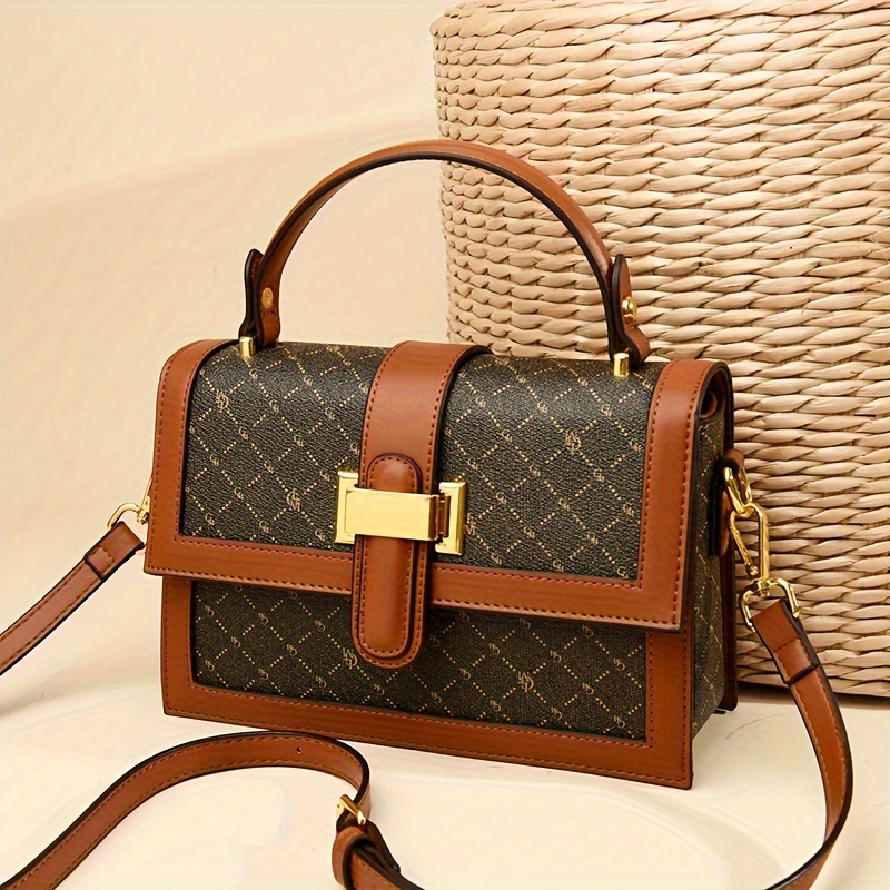 Retro Color Contrast Handbag Bolso Mini Crossbody Mujer - Temu