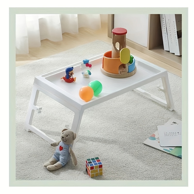 Portable Plastic Folding Desk for Home or Bed - Small Toy Table for Kids