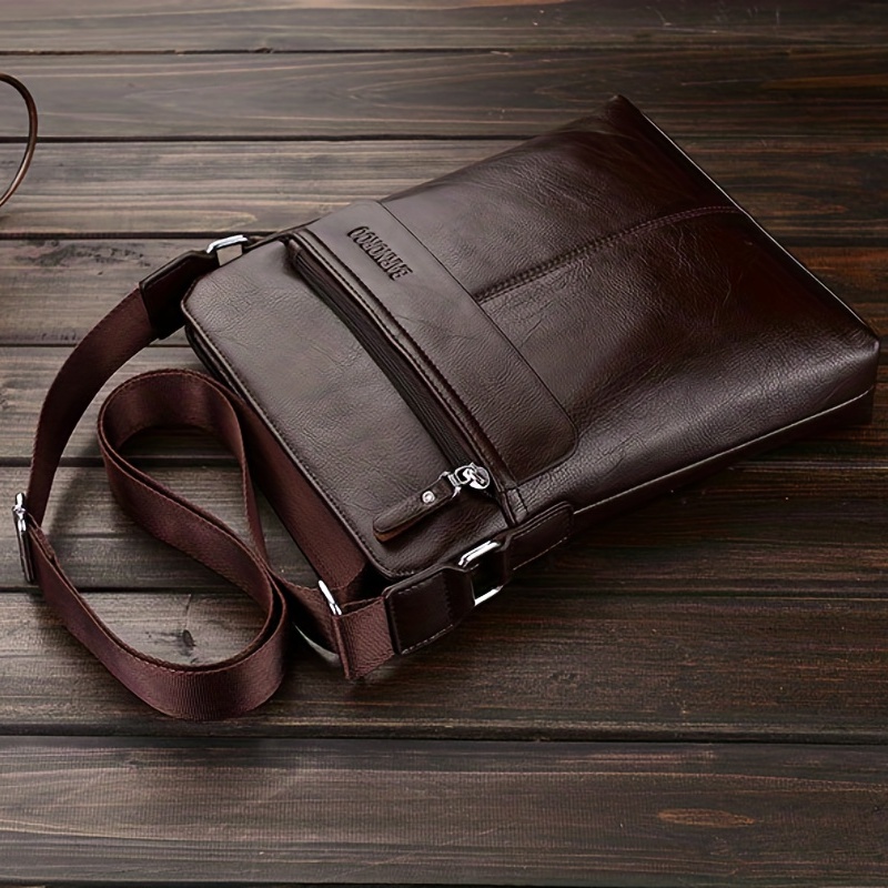 Men's Business PU Messenger Bag Shoulder Bag