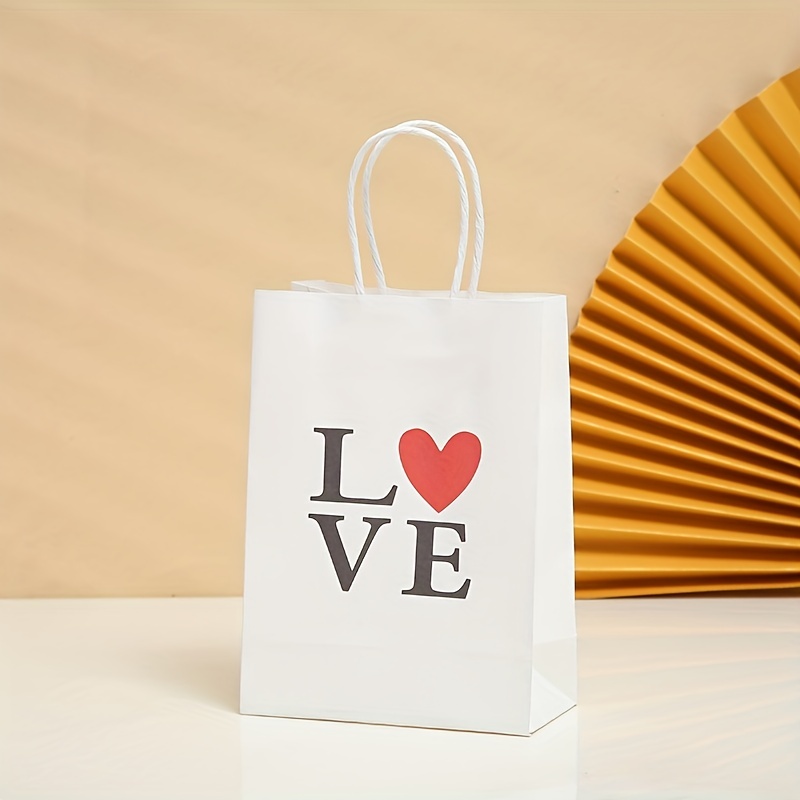 6pcs Heart Print Random Gift Wrapping Bag