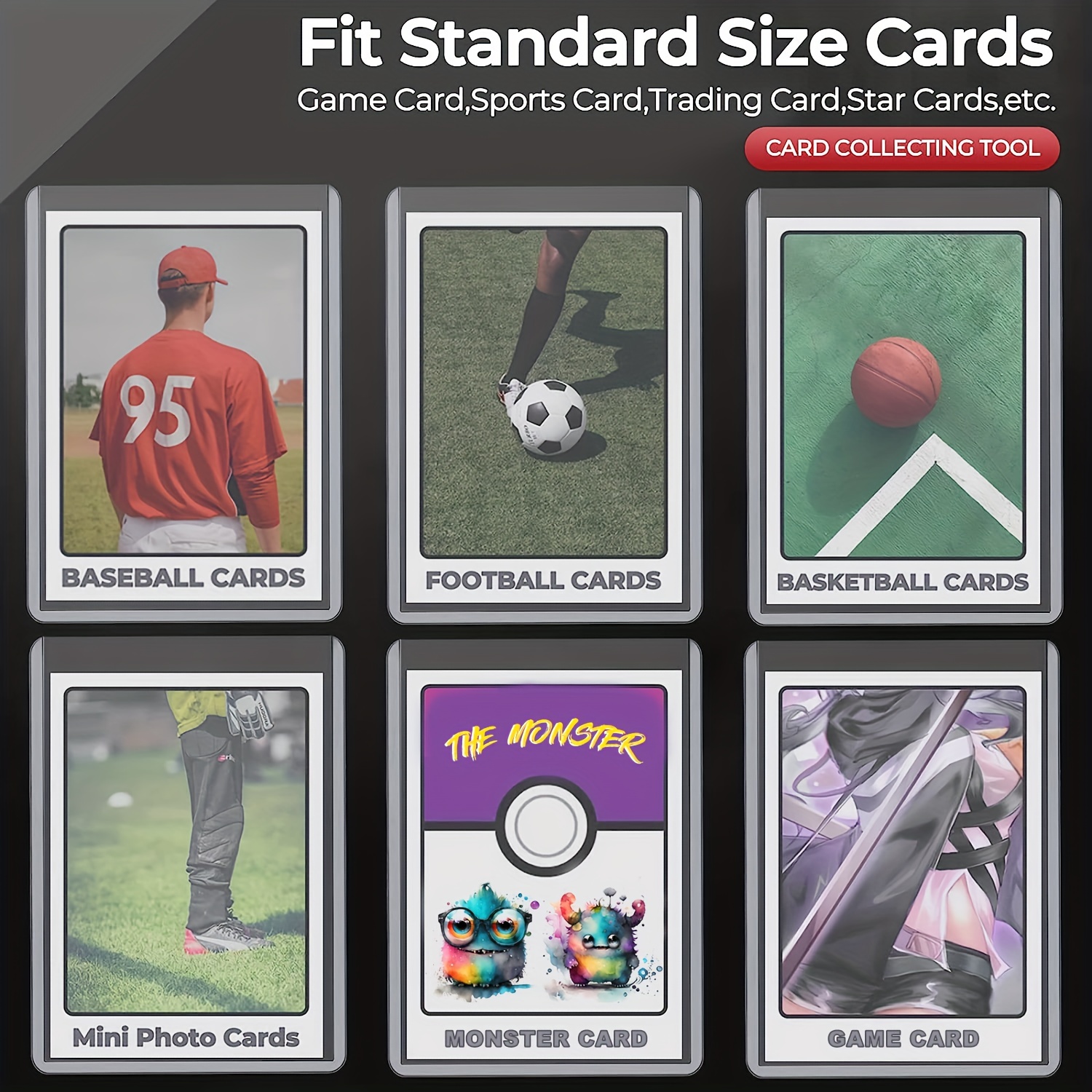 25 100pcs 3 x4 card sleeves baseball card protectors hard - Temu