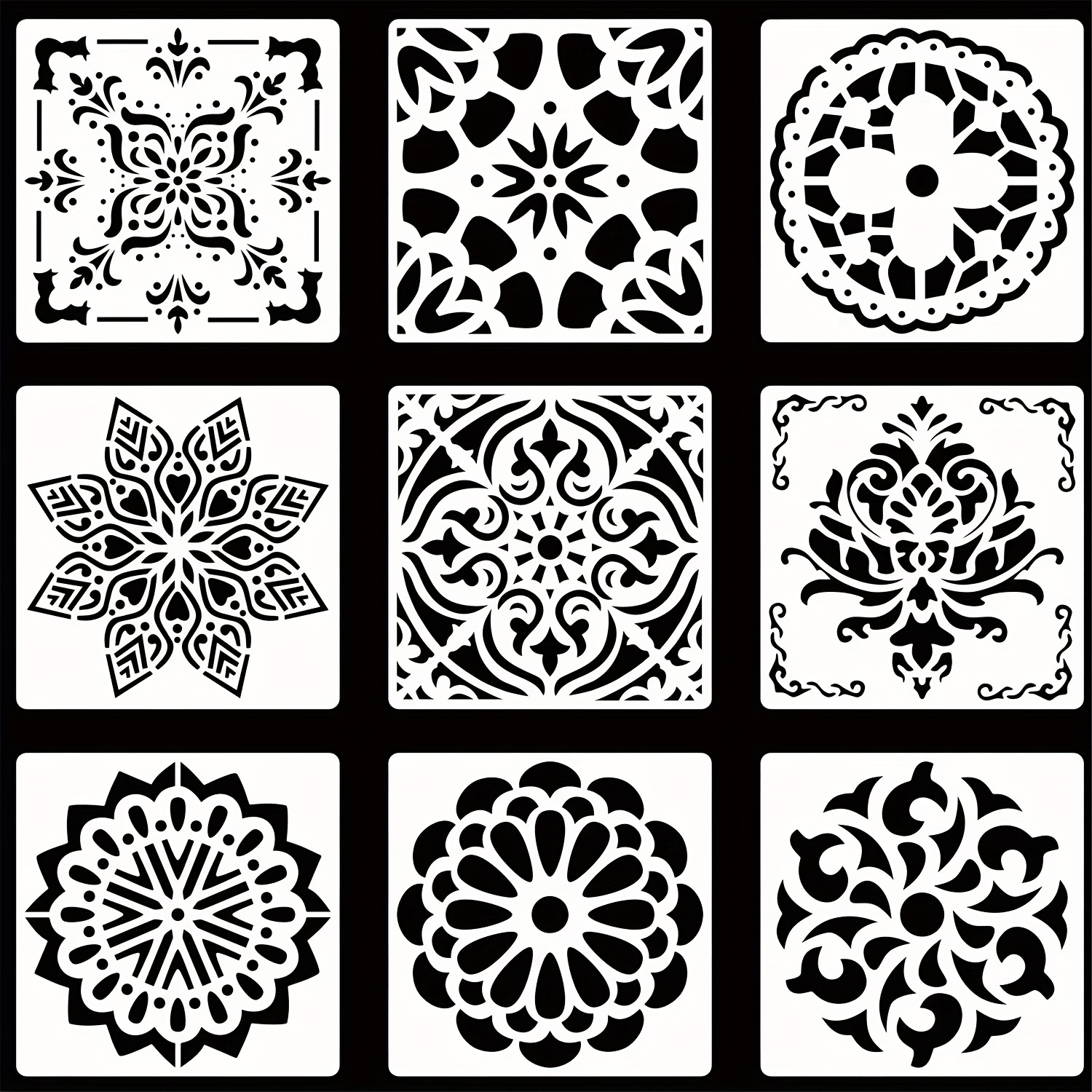 Mandala Painting Stencils Reusable Mandala Painting - Temu