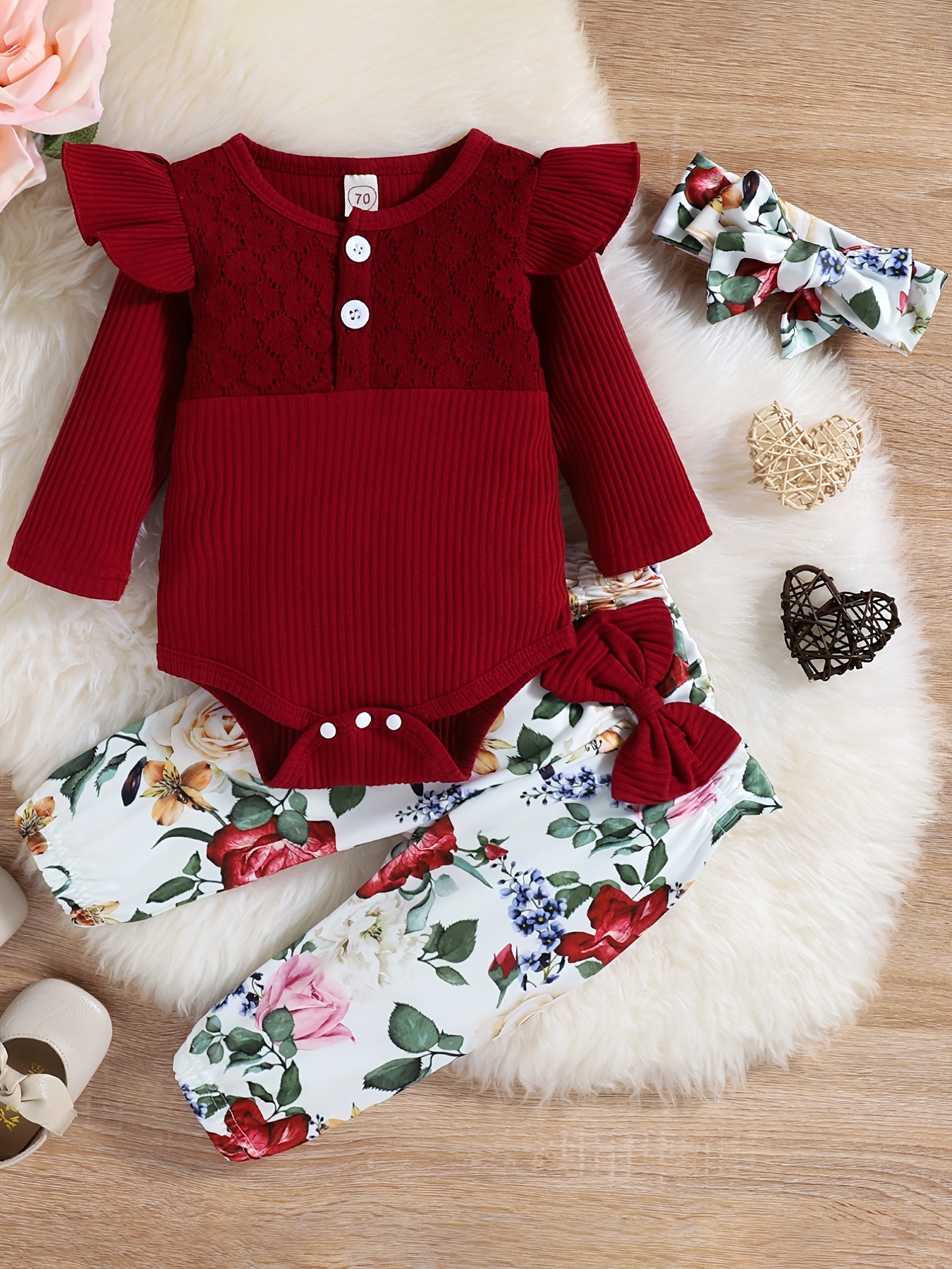 ruffle lace splicing romper