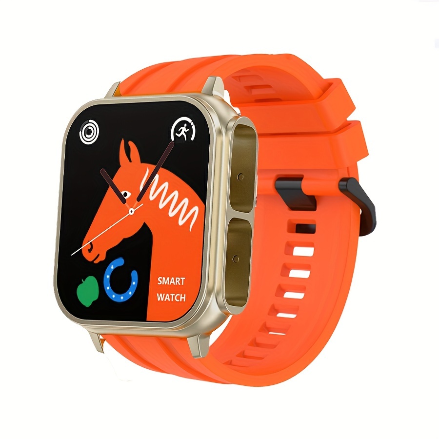  N22 2 in 1 Smartwatch with Earbuds 1.96 Inch NFC Smart Sport  Watch Health Monitor TWS Music MP3 Speaker HiFi Stereo Wireless Headset  Combo (Orange) : Electronics