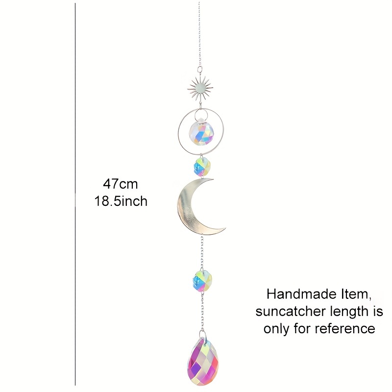 Handmade Silver Crystal Sun Catcher Crystal Beads Pendants - Temu