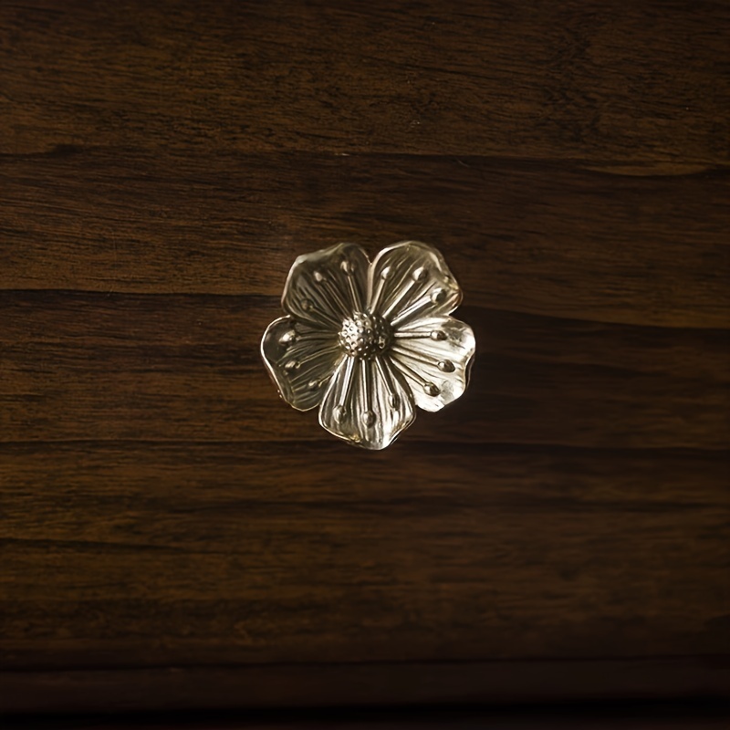 1pc 真鍮フレンチヴィンテージドアハンドルノブ 桜のキャビネットドア ...
