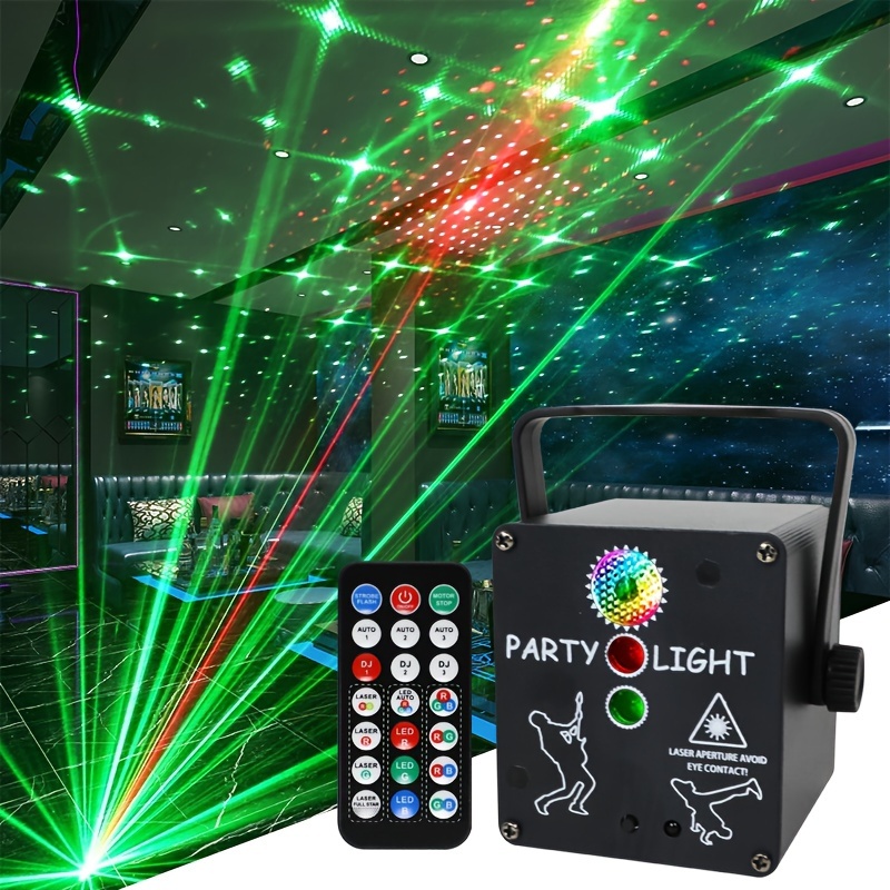 60 128 Modes Mini RGB LED Disco Party Light DJ Laser Projector USB  Rechargeable UV Lamp for Wedding Home Party Christmas Decor