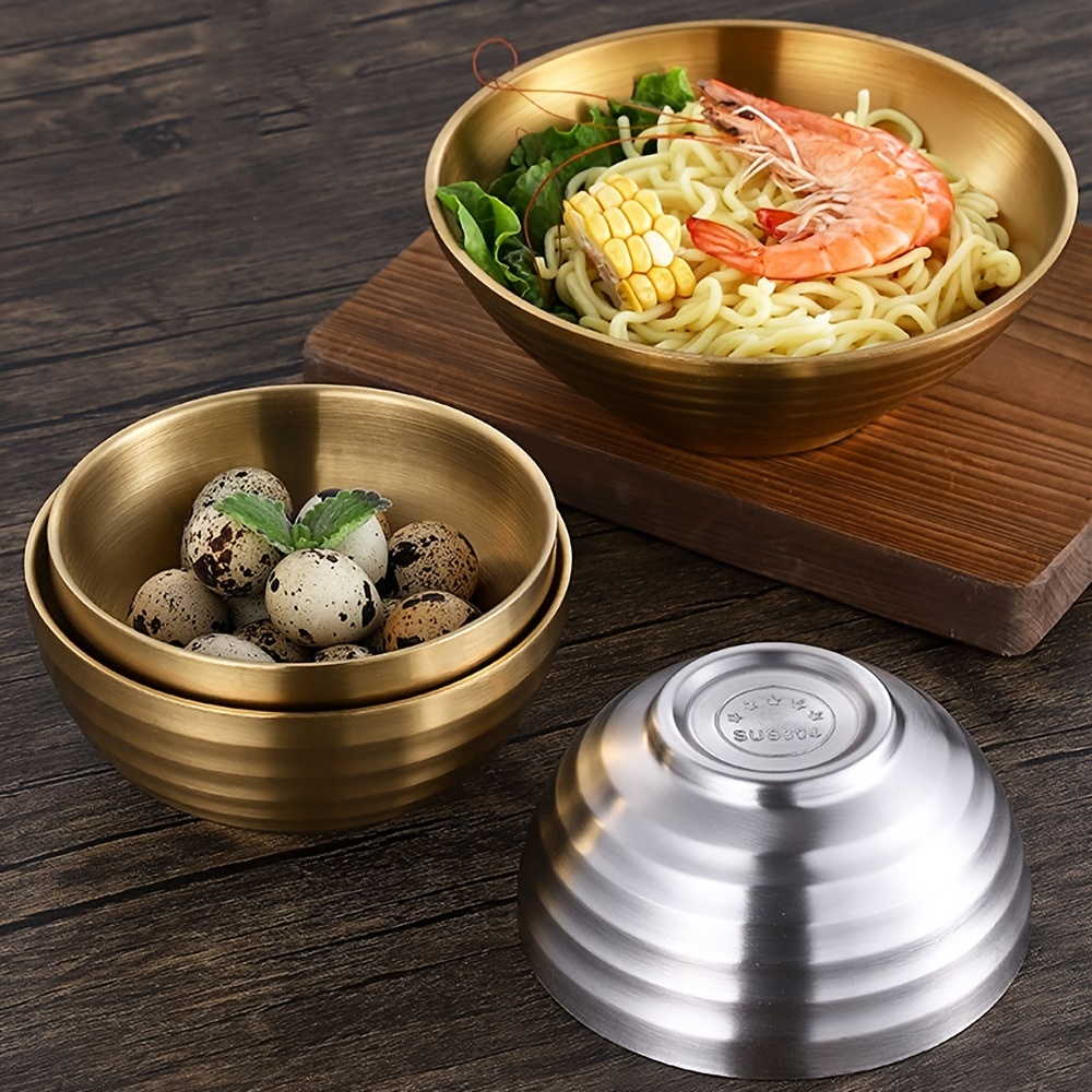 304 Stainless Steel Double Layer Bowls Insulation Rice - Temu