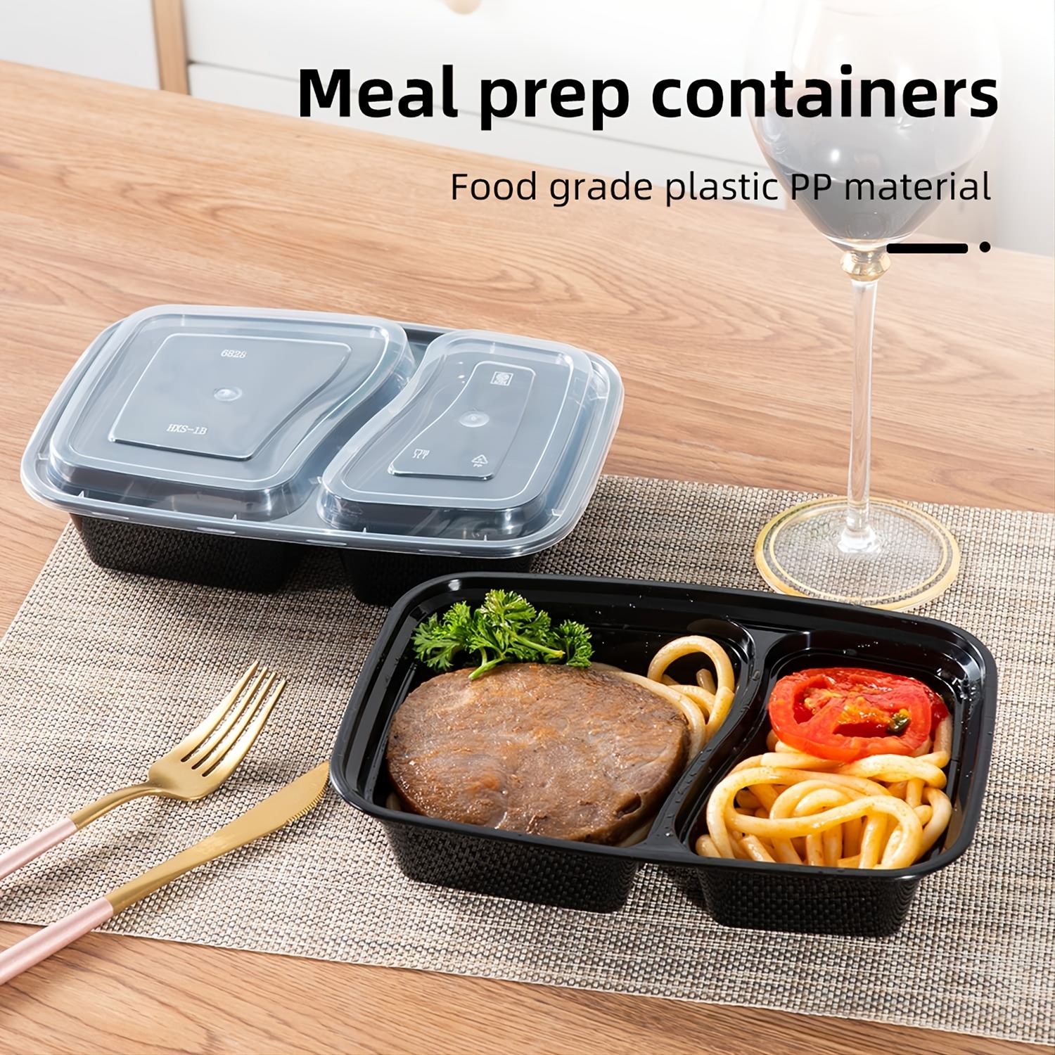 15 Set 2-Grid Food Storage Containers With Lids 32oz, BPA Free Stackable  Leakproof Bento Box, Microwave Dishwasher Freezer Safe, Take Out Containers