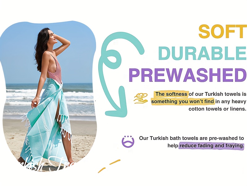 Turkish Beach Bath Towels Oversized Beach Blanket Sand Free Towel