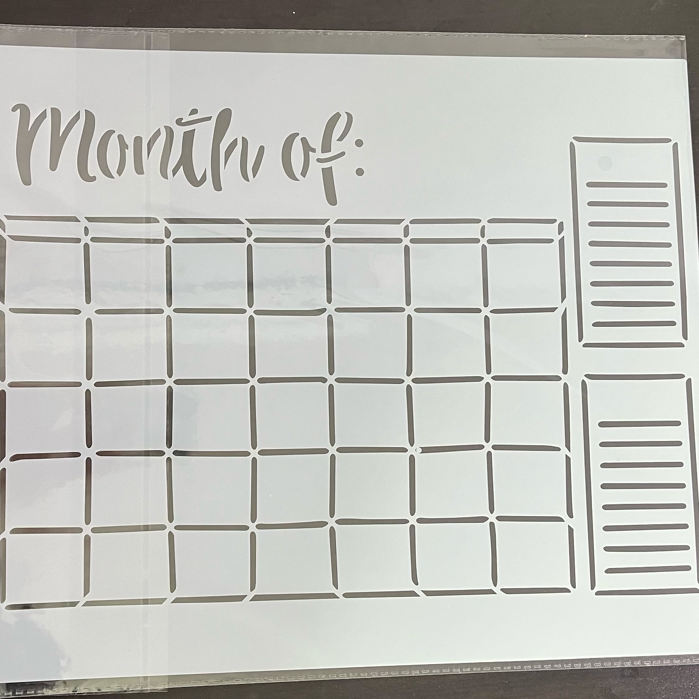 1pc Reusable Plastic Calendar Stencil For Painting On Wall Wood Fabric |  Shop Now For Limited-time Deals | Temu