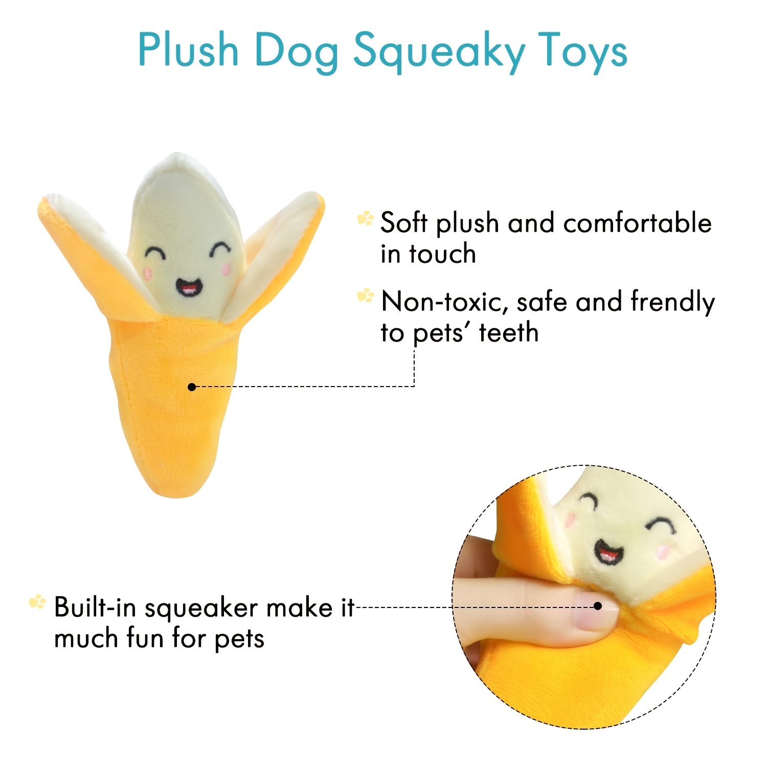 1pc Dog Toy Cartoon Fruit Shaped Squeaky Toy Durable Cute Plush Toy For  Pets, Vegetable Shape For Cat Entertainment