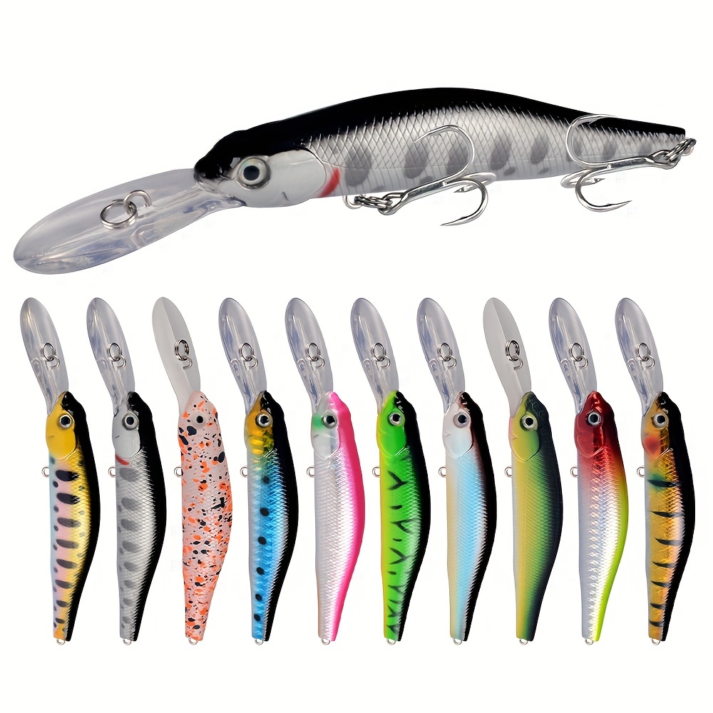 Deep Diving Large Minnow Bait Wobbler Lure 6# Hook - Temu