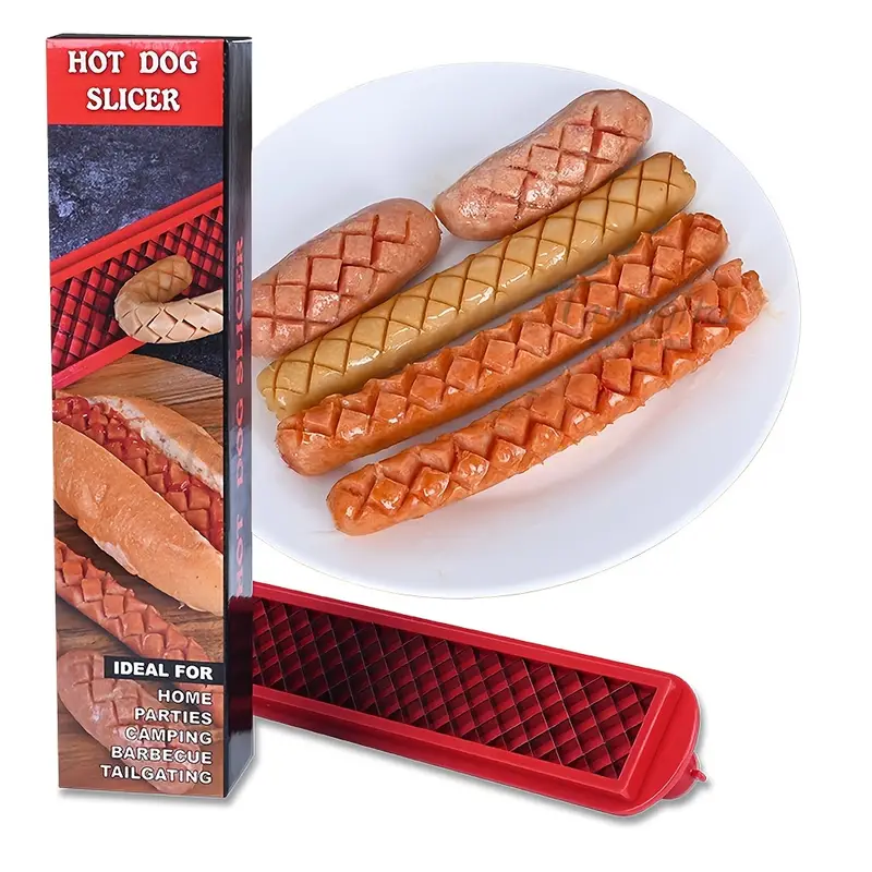 1pc Hot Dog Slicer Hot Dog Knife Bbq Gadget For Sausage Bbq