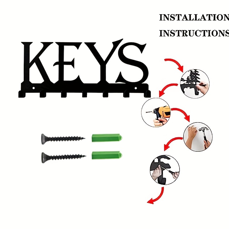 1pc Portachiavi Parete Portachiavi In Metallo Creativo - Temu Italy