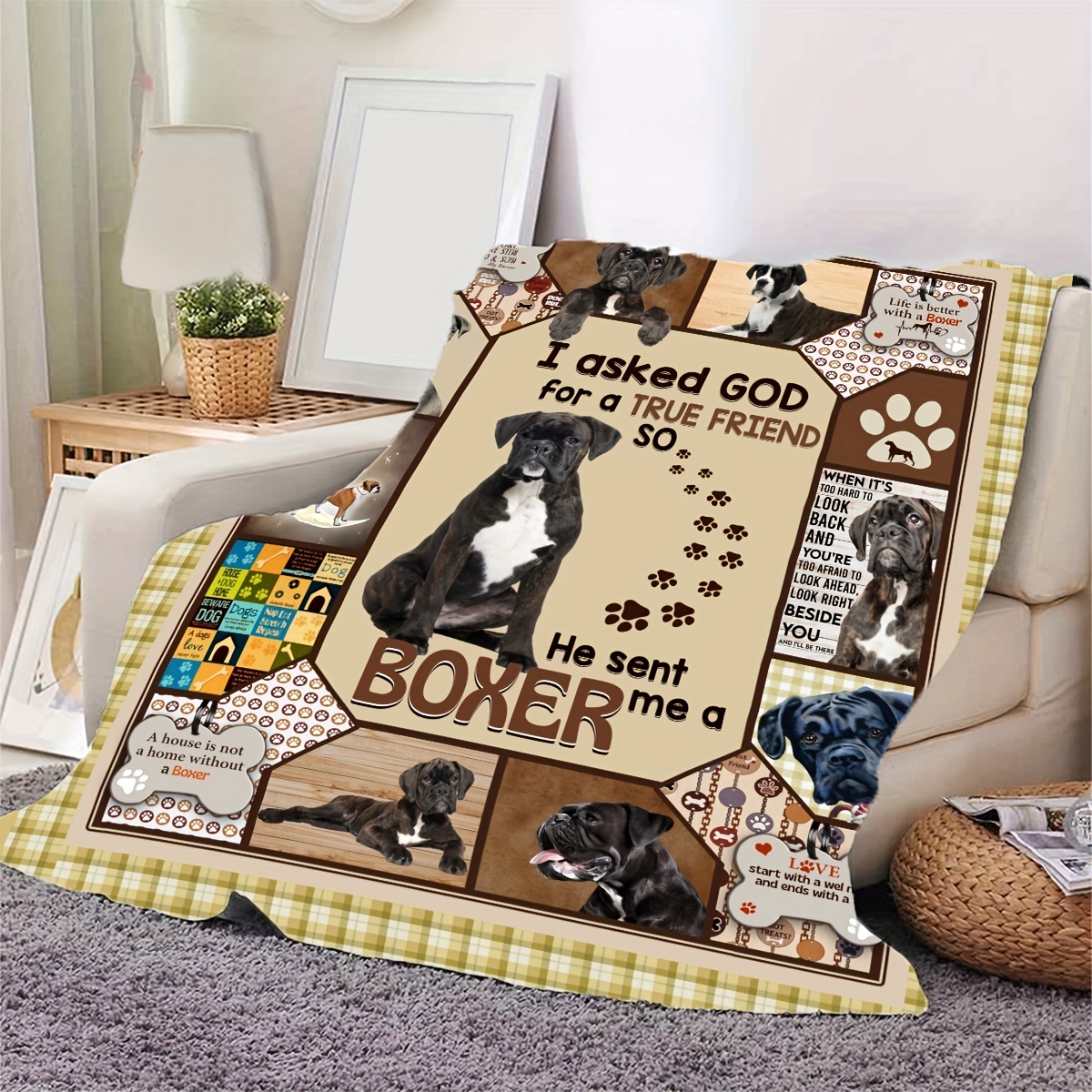 Boxer 2024 dog blanket