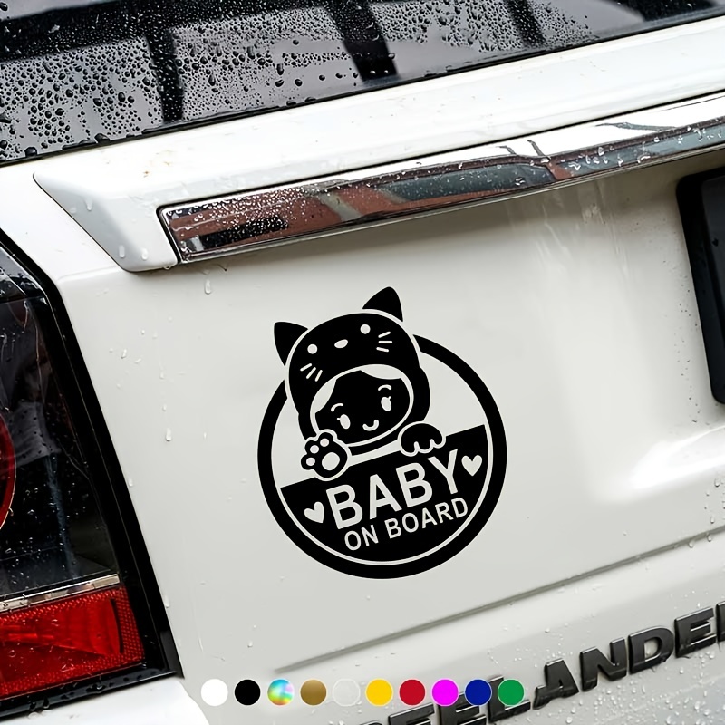 Baby on Board Sticker - Premium Quality, Weatherproof Car Decal - Adorable  Design for Maximum Attention - Enhance Road
