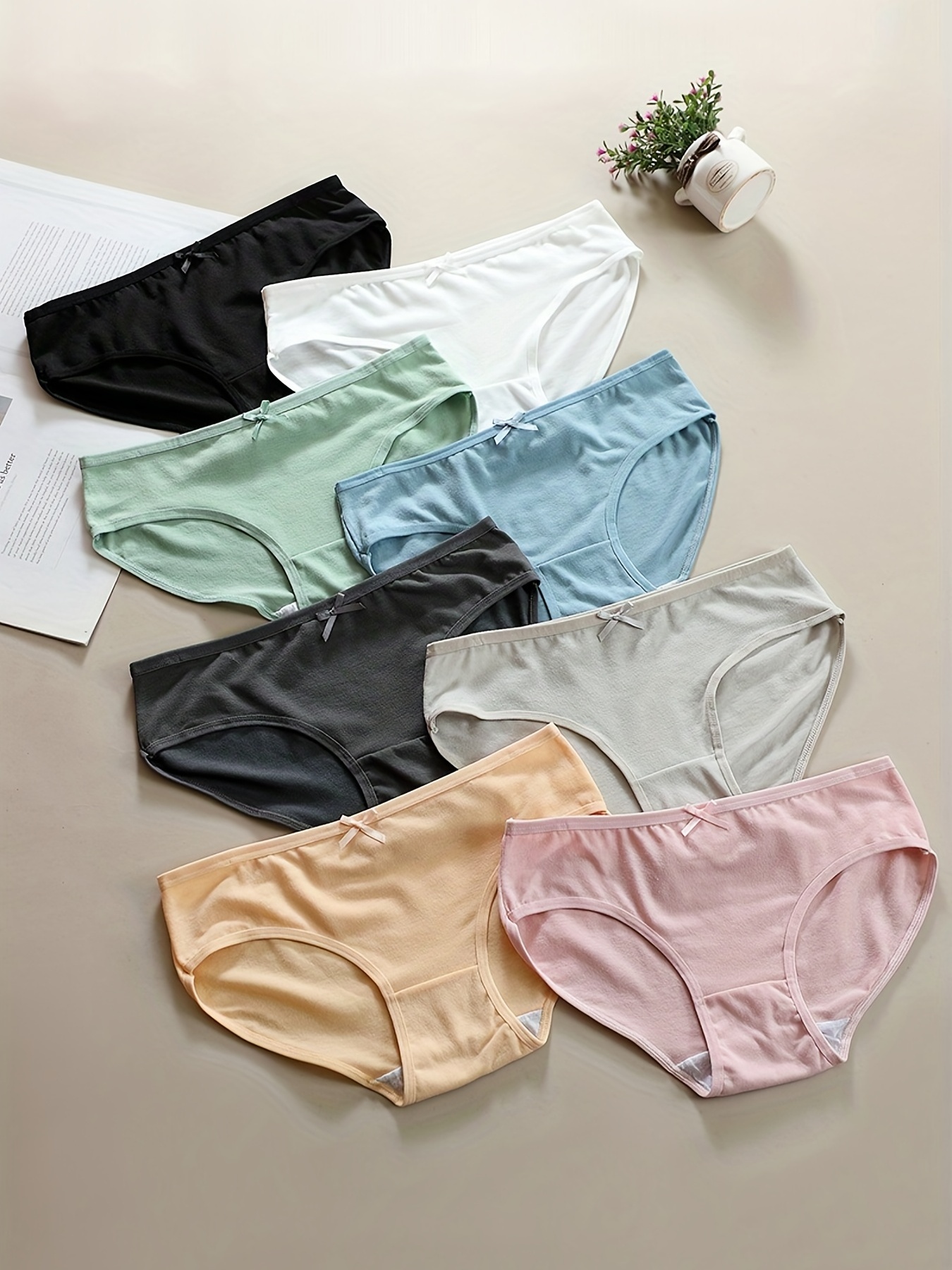 Seamless Solid Hipster Panties Comfy Breathable Stretchy - Temu