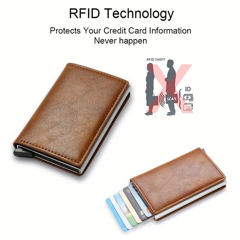 Men's Card Holder Minimalist Id Card Credit Card Holder Bank Card Holder  Coin Cash Purse - Temu Germany