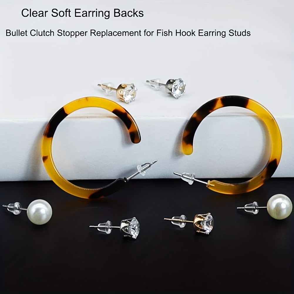 Earring Backs Earring Pin Backs For Studs/droopy Ears - Temu