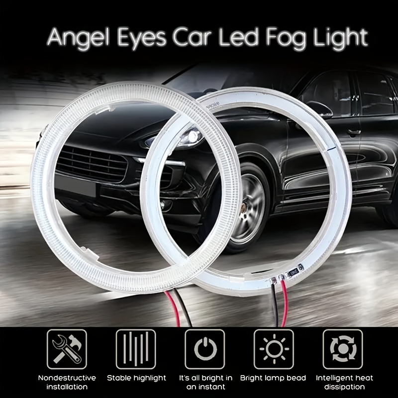 In Stock】 Car Sportlight Angel Halo Ring Fog light Angle Eye Led