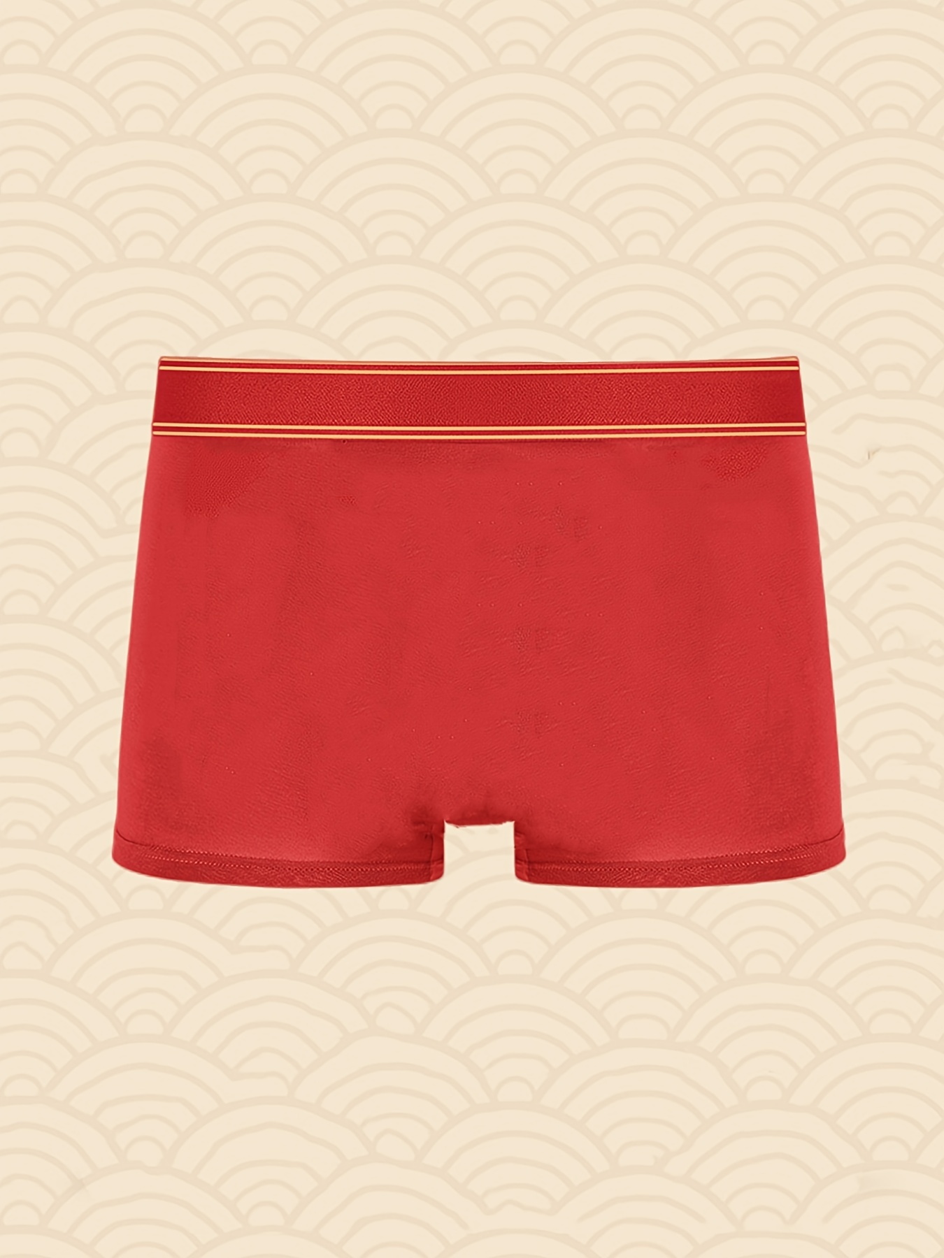 1pcs Mens New Years Red Boxer Briefs Solid Boxer Briefs - Temu