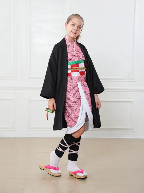 Costume Cosplay Anime Giapponese Per Ragazze, Set Uniforme Kimono Per  Bambini