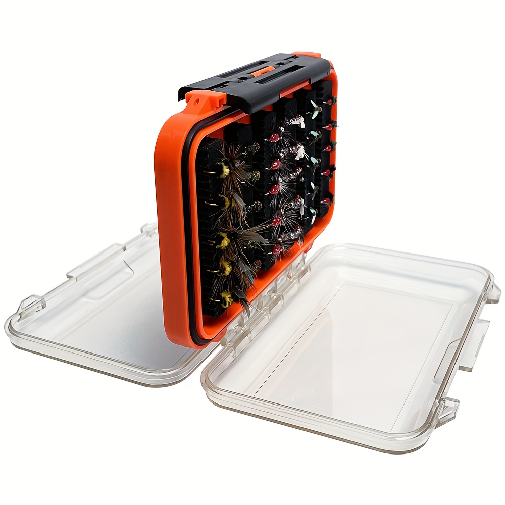 Fishing Lure Tray, Large Capacity Waterproof Tackle Boxes Double Opening 4  Sided Shockproof for Fishing (Black) : : Home & Kitchen