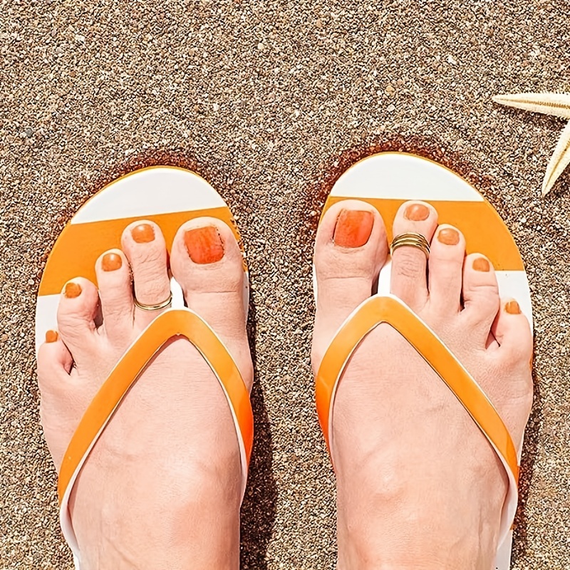 3 Pcs Simple Metal Foot Toe Ring Set Ladies Summer Beach Vacation Jewelry