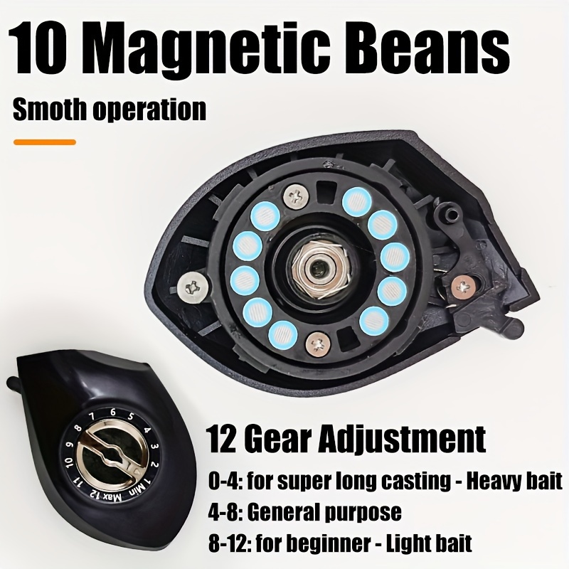 Magnetic Brake System Saltwater Casting Fishing Reel Baitcasting