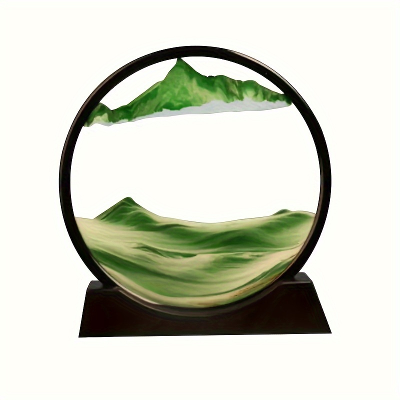 Moving Sand Art Picture Round/rectangular Glass 3d Deep Sea - Temu