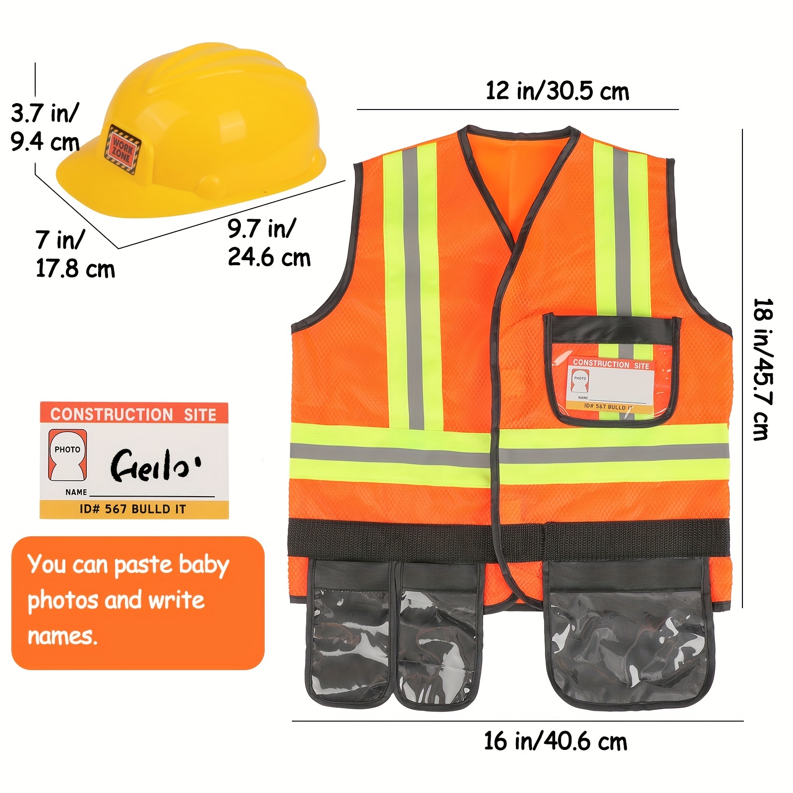 Kids Construction Worker Toys Toddlers Career Dress Costume - Temu