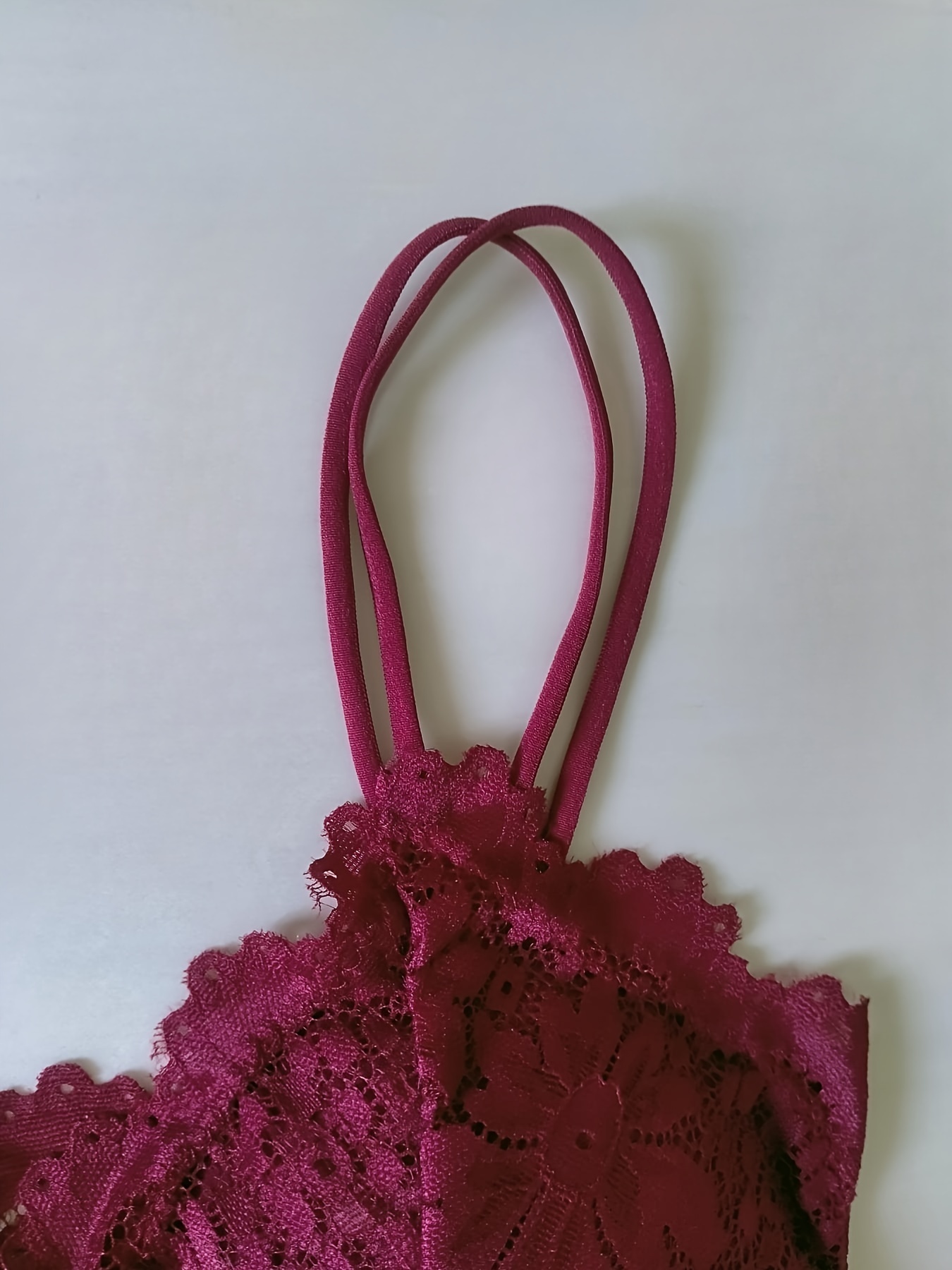 2pcs Floral Lace Bralettes, Elegant Double Straps Scallop Trim Bra, Women's  Lingerie & Underwear